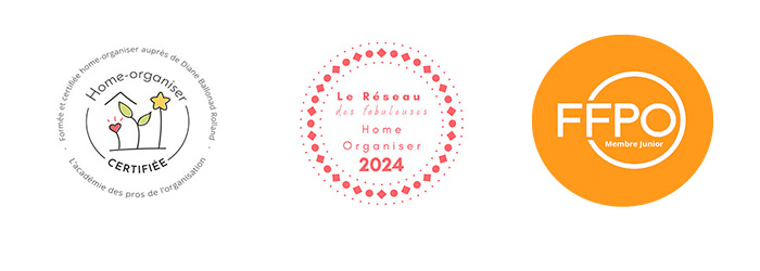 La maison selon Juliette : logo des certifications Home organiser